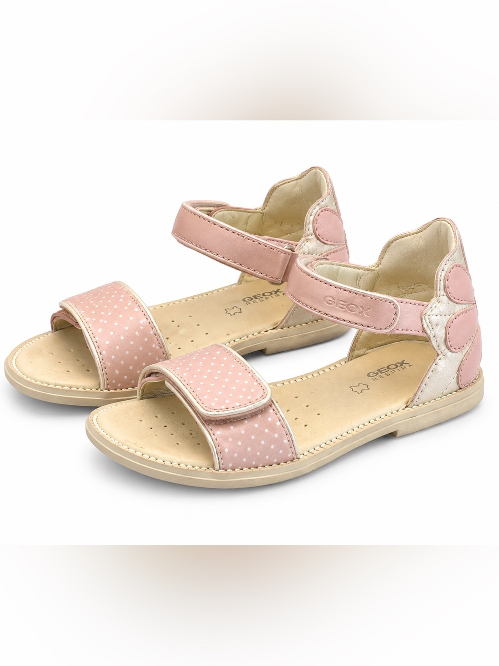 Geox Girls Pink Polka Dot Sandals – Size 13